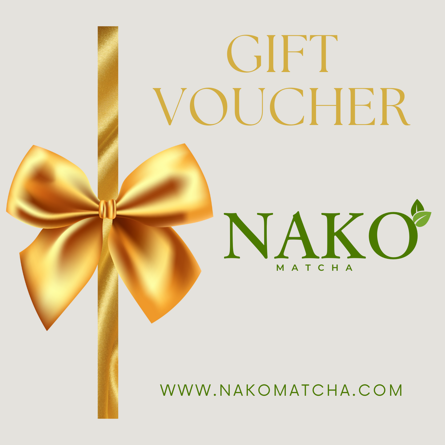 gift voucher www.nakomatcha.com